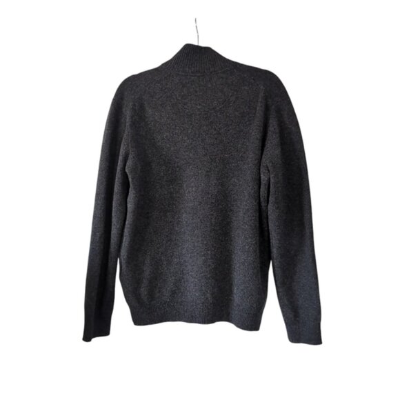 Hackett London Lambswool Preppy Old Money Half Zip Charcoal Jumper Sweater L - Picture 3 of 8